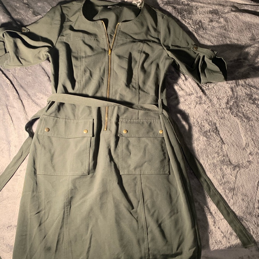 olive green dress